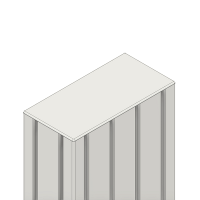60-170-2 MODULAR SOLUTIONS POLYAMIDE PART<br>END CAP 180MM X 90MM LIGHT GRAY